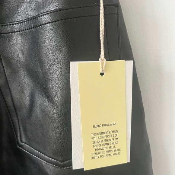 NWT Aritzia Melina high waisted straight leg vegan leather pants - Picture 4 of 4